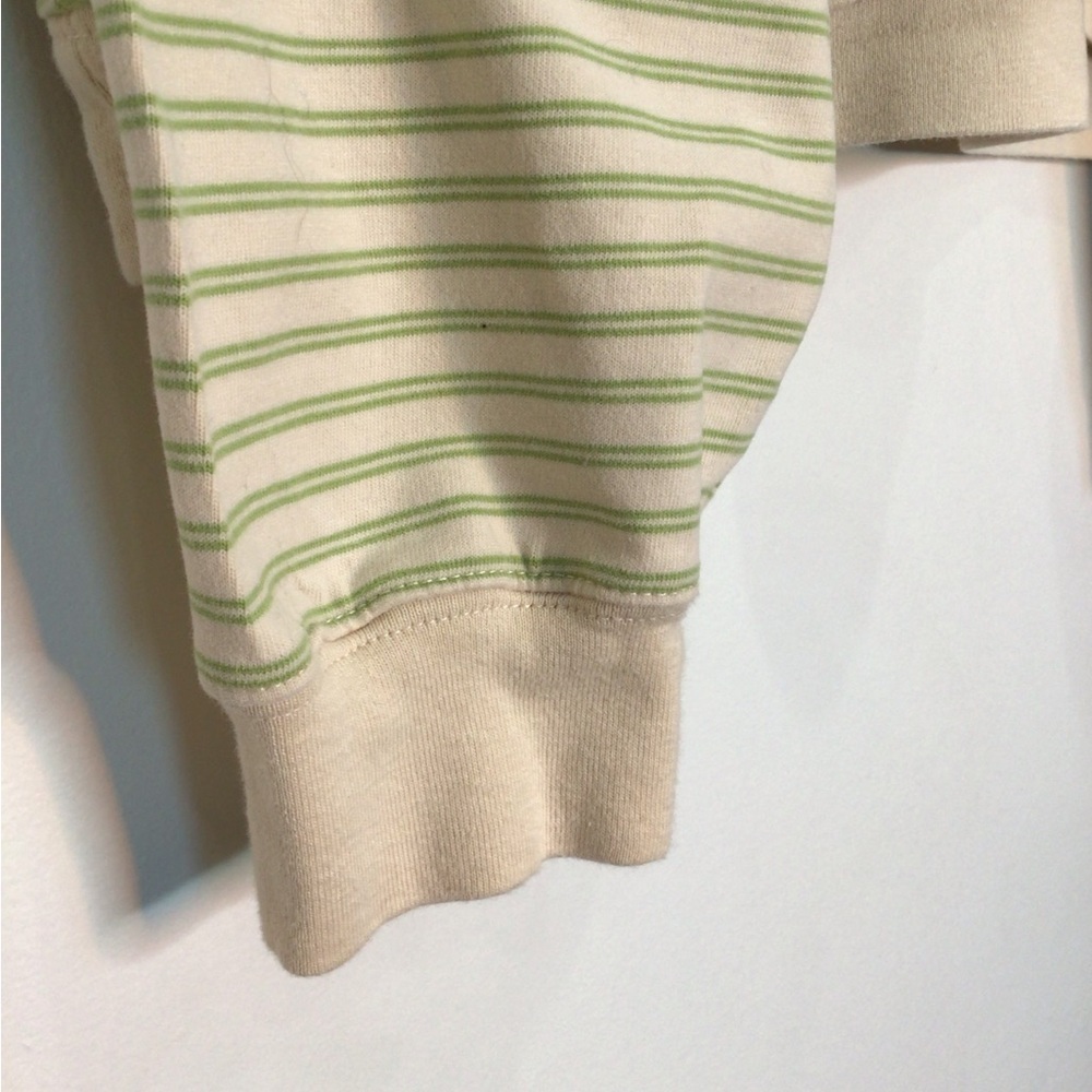 ZYIA Striped Crewneck Sweater Cream & Olive Green Size XXL - Picture 10 of 11